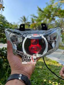 REFLKEOR LAMPU DEPAN BEAT DELUXE BEAT STREET LED 2021 BILED PREDATOR LED