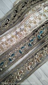 (Per Meter) PT158 Renda Pita Cantik Gold Muda Lebar 75Cm - 8Cm