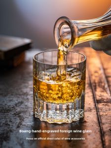 BOANG | Elegant K9 Crystal Whiskey Glass With Engraved Patterns