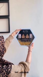 DRIED FLOWERS HEXAGONAL SIMBOLIS MAHAR UANG PERNIKAHAN 30CM RAMA SHINTA SERIES FRAME MAHAR PERNIKAHAN - DRIED FLOWERS SIMBOLIS HANTARAN PERNIKAHAN