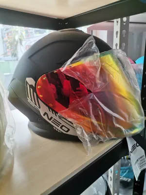 spyder neo blade matte black halface helmet