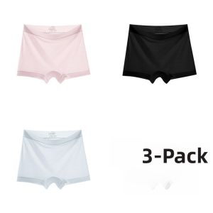 Miiow | Womens Safety Pants High Waist Ice Silk Flat Angle No Roll Thin New Summer 2025 Anti Exposure Seamless Underwear Briefs