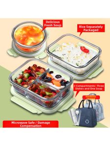 Heat-Resistant Glass Fresh-Keeping Microwave-and-Fridge-Safe Box