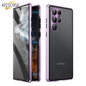 KISSCASE Ốp Kính Màn Hình Cho Samsung Galaxy S23Ultra Ốp 360 ° Bao Toàn Bộ Khối Rubik Độ Nét Cao Hai Mặt Gương Bảo Vệ Mặt Kính Bảo Vệ Vỏ Kim Loại Từ Tính Ốp Bảo Vệ Toàn Diện Ống Kính Máy Ảnh Cho Samsung S23 S23 Plus