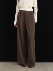 Retro High Waist Drooping Winter Loose Slim Fit Casual Trousers