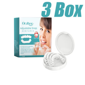 Adjustable Teeth Set Whitening Silicone Denture Set Fit Temporary Orthodontic Teeth Dentures Fake Tooth Oral Hygiene Care 1Pair