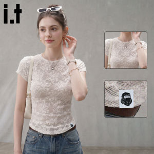 FINGERCROXX | Summer Lace Embellished Fitted Short Sleeve T-shirt