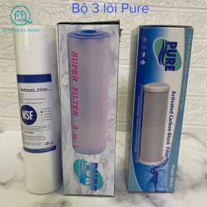 Bộ 3 lõi lọc Pure 123 Thái lan ❤️NHẬP KHẨU CHÍNH HÃNG Pure Thái Lan❤️ Bộ lọc thô máy RO ion kiềm