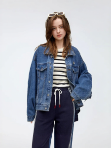URLAZH | Retro Deconstructed Cotton Loose Fit Denim Jacket