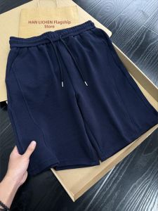 ZHUOCAN | Dark Blue Breathable Ice Silk Shorts Male Summer