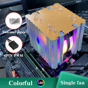 6 Heatpipes RGB CPU Air-cooled Cooler with Thermal Paste For Intel LGA 1150 1151 1156 1366 1200 1700 2011 AM3 AM4 AM5 Ventilador