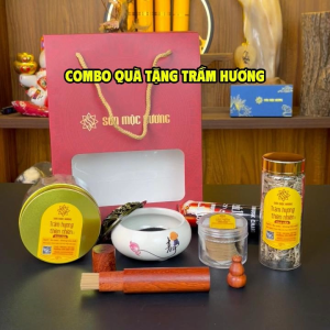 Combo set trầm hương tài lộc sum vầy bình an Sơn Mộc Hương quà tặng tân gia báo hiếu đối tác