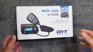 QYT KT-8900D GMRS Mobile Radio Dual Band Receiver Quad Standby Mini Color Screen Car Radio Mobile Transceiver VHF/UHF 20 Watt GM