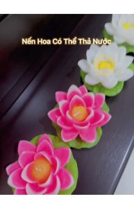 Cặp 2 Nến Hoa Súng TIKIU Trang Trí Tiệc Trang Trí Thờ Phụng Phong Thuỷ Có Thể Thả Nổi Trên Mặt Nước