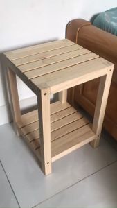 Kệ gỗ đầu giường tab gỗ trang trí