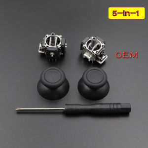 3D Analog Joystick Potentiometer Thumbstick Sensor Module for PS4 Controller Replacement Thumb Grip Cap+Screwdriver Repair Kit