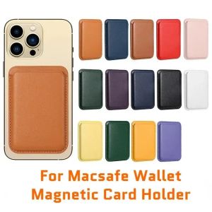 2026 New Leather Card Wallet Phone Magsafe Magnetic Credit Card Holder Bag Case Macsafe Wallet Card Phone Cover Bag Accessories
