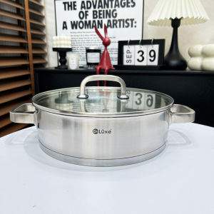 Deep Dish Non-Stick Pan 28cm หม้ออบแบบหนาพร้อมฝาปิดสำหรับใช้ในบ้าน หม้อหุงข้าวแบบใช้ได้หลายอย่าง หม้อต้มสุกใส่ได้หลายอย่าง