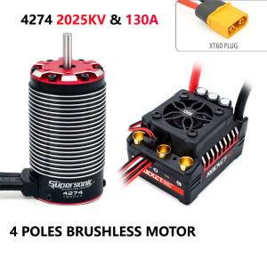 SURPASS HOBBY | SURPASS HOBBY SUPERSONIC V2 Brushless Motor 4274 Combo 2500KV 2025KV 1850KV and 130A/160A ESC Combo for 1/8 1/7 RC Car RC Parts