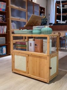 LACCOHUG Bamboo Movable Coffee Table Brown/Wood Living Room Household Meja Kopi Dari Bambu Murah