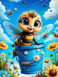 Acrylic Paint By Numbers Bee Theme Painting By Numbers on Canvas Coloring By Number for Adults Paint Digital Art