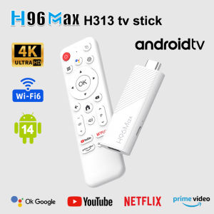 ZDSSY H96Max H313 Quad Core TV Stick Android 14 TV Box 2.4/5G WiFi6 BT Set Top Box USB2.0 Smart Home Cinema Video 4K HD HDR Google Voice Media Player