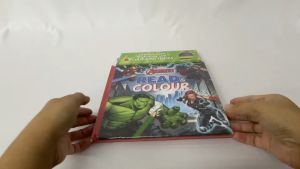 Marvel Read & Colour Hardcover Storybook With 6 Colouring Pencils For Children Ages 4-8