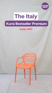 MONDOWARE - THE ITALY KURSI CAFE KURSI PLASTIK OUTDOOR KURSI MAKAN [KURACC]