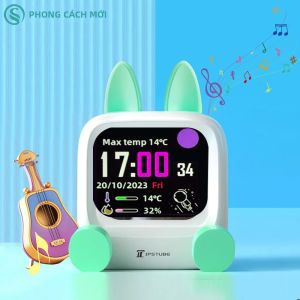 Đồng Hồ Thời Tiết Thông Minh Mini Tích Hợp Loa Bluetooth WiFi Đèn Ngủ Dùng Cho Máy Tính Để Bàn TV Chơi Game Trang Trí - Thiết Bị Nhà Thông Minh Cảm Ứng LED