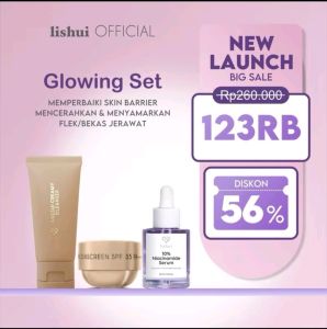 Glow set isi 3 lishui skincare(sabun ss serum)