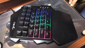 HXSJ | Bộ Bàn Phím Và Chuột Chơi Game Một Tay 35 Phím Keycaps Phun Màu Kép Đèn Nền Đầy Màu Sắc Có Dây USB Combo Để Bàn Tiện Dụng