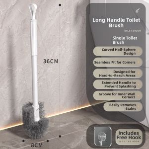Aige | Long Handle Comprehensive Cleaning Toilet Brush Set with Holder