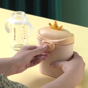 Royal Crown Portable Milk Powder Food Snacks Container Airtight Storage Baby Feeding Utensils Travel Outdoor