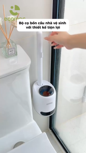 Bộ Cọ Bồn Cầu Nhà Vệ Sinh ECOMAC Kèm Gói Tẩy Rửa Một Lần Dụng Cụ Vệ Sinh Nhà Tắm Bếp Gương Kính Tiện Lợi