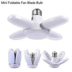 220V E27 Foldable Fan Shape LED Lamp High Brightness 28W 6000-6500K LED Bulbs for Home Ceiling Warehouse Garage Lighting