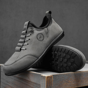 Mens Minimalist Casual Driving Shoes - Lightweight Slip-On Walking Sneakers Comfortable Non-Slip Office Shoes for Men