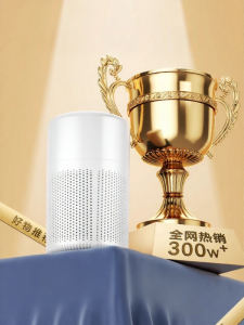 Indoor Air Purifier Pet Odor Removal Killer Smoke Dust Removal Hepa Filter USB Powered 30-60 ㎡ Coverage Nocclili White