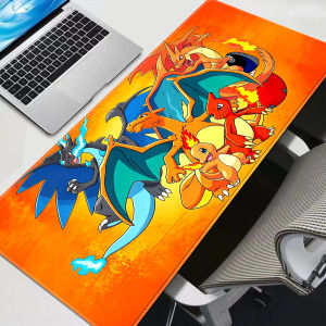 Bandai | Mouse Pad Computer P-Pokemon Charmander Laptop Anime Keyboard Mouse Mat Large Mousepad Keyboards Gamers Decoracion Desk Mat