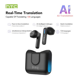 HTC | Wireless Bluetooth Earphones HTC NE49 TWS Low Latency AI Translate Gaming Earbud No-sense Wearing HiFi Stereo Sound