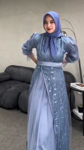 Banting Harga Gamis Pesta Terbaru 2025 Dress Pesta brokat Bisa Cod