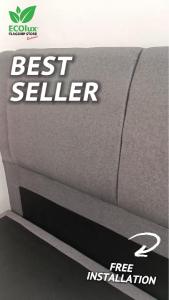 ECOlux - Eva Fabric Divan Bedframe | Bed Frame | Grey | High Quality CANVAS Fabric Divan