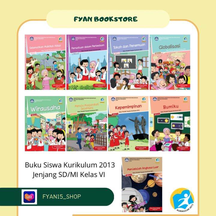 Fyan Book Store: Buku Siswa Jenjang SD/MI Kelas VI Kurikulum 2013, Buku ...