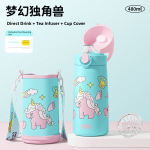 Food Grade 316 Stainless Steel Insulated Straw Bottle