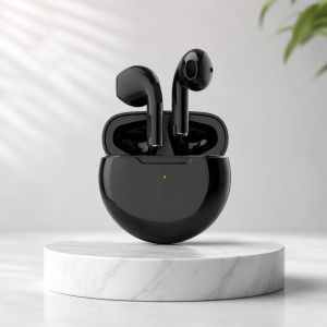 Pro 6 TWS Bluetooth Earphones Noise Reduction Long Battery Life and Touch Control & Deep Bass