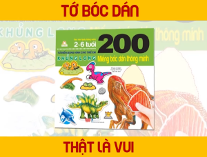 Sách - 200 Miếng Bóc Dán Thông Minh Cho Bé 2- 6 Tuổi - Lẻ Từng Cuốn