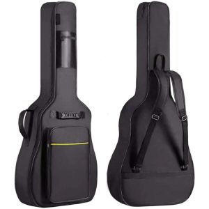 Guitar Case Padded - Waterproof Double Strap Black Guitar Bag - 40/41 inches
