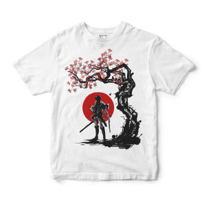 Bandai | Anime Levi Ackerman Attack on Titan Cherry Blossom Red Sun Print Men T Shirt Men Sports T Shirt Men Short Sleeve T Shirt Cotton