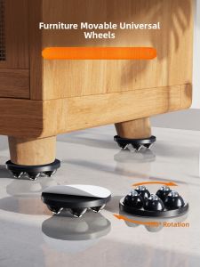 Mobile Wheel Table Leg Pad Sofa Tea Table Base Furniture Silent Universal Wheel Roller Table Leg Home Organization Tools