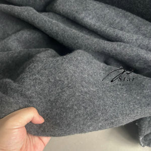 Vải Len Dệt Kim Màu Xám Đậm 90% Cho Áo Khoác Và Khăn Choàng Mùa Thu Đông Vải Dày Dặn Thoải Mái Cho Đồ Thủ Công DIY