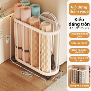 MUGG | Giỏ Đựng Đồ Di Động Có Bánh Xe Cho Thảm Yoga & Dụng Cụ Tập Gym
